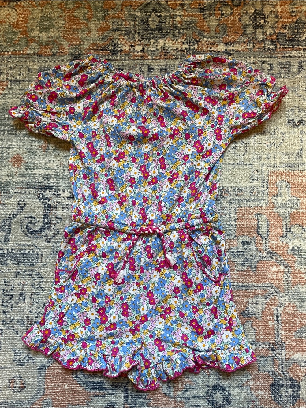 Mini Boden Floral Romper (size 5-6Y)